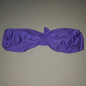 Purple strapless bikini top